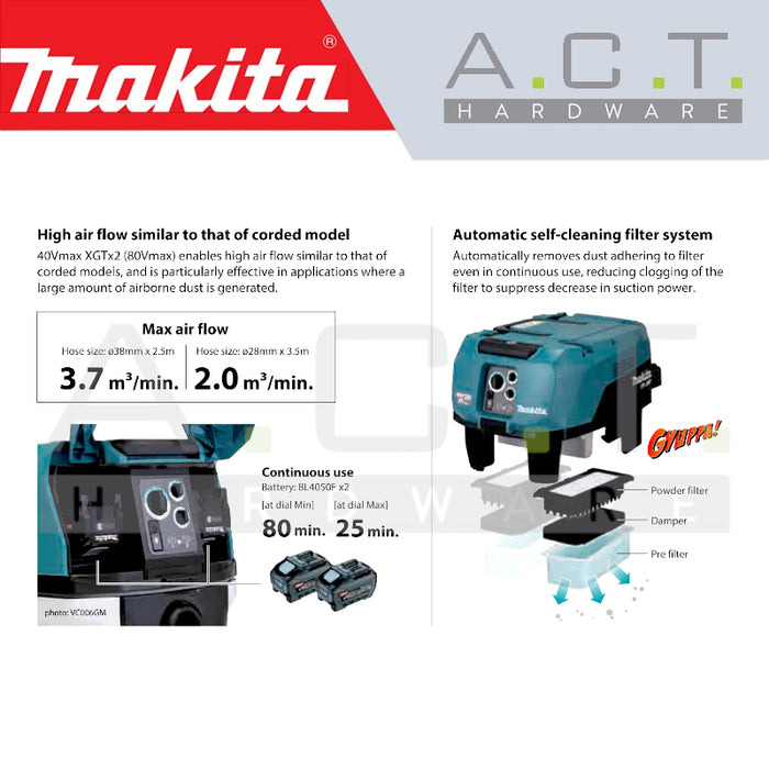 MAKITA VC006GMZ03 CORDLESS VACUUM CLEANER