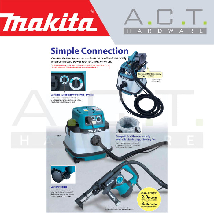 MAKITA VC2510L CORDED VACUUM CLEANER (WET & DRY)