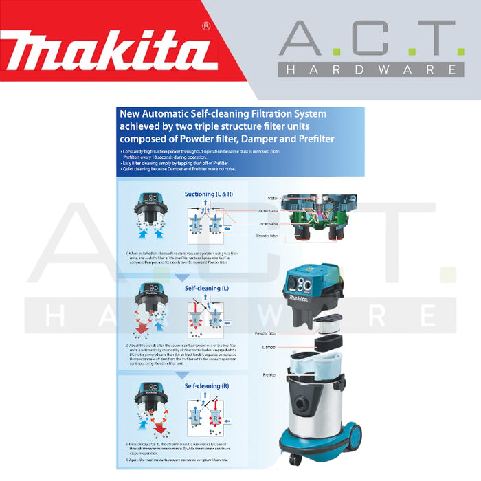 MAKITA VC3210L CORDED VACUUM CLEANER (WET & DRY)