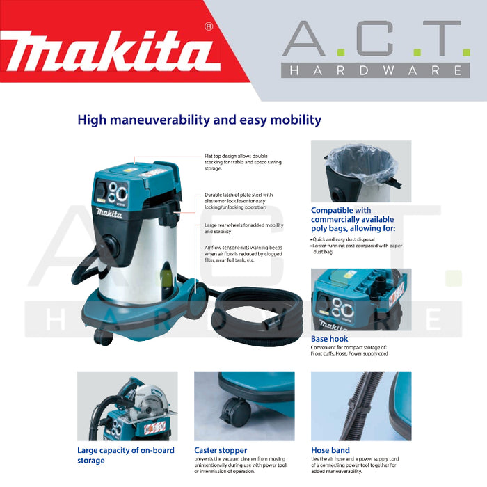 MAKITA VC3210L CORDED VACUUM CLEANER (WET & DRY)