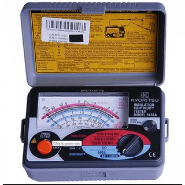 KYORITSU 3132A ANALOGUE INSULATION AND CONTINUITY TESTER Secondary image