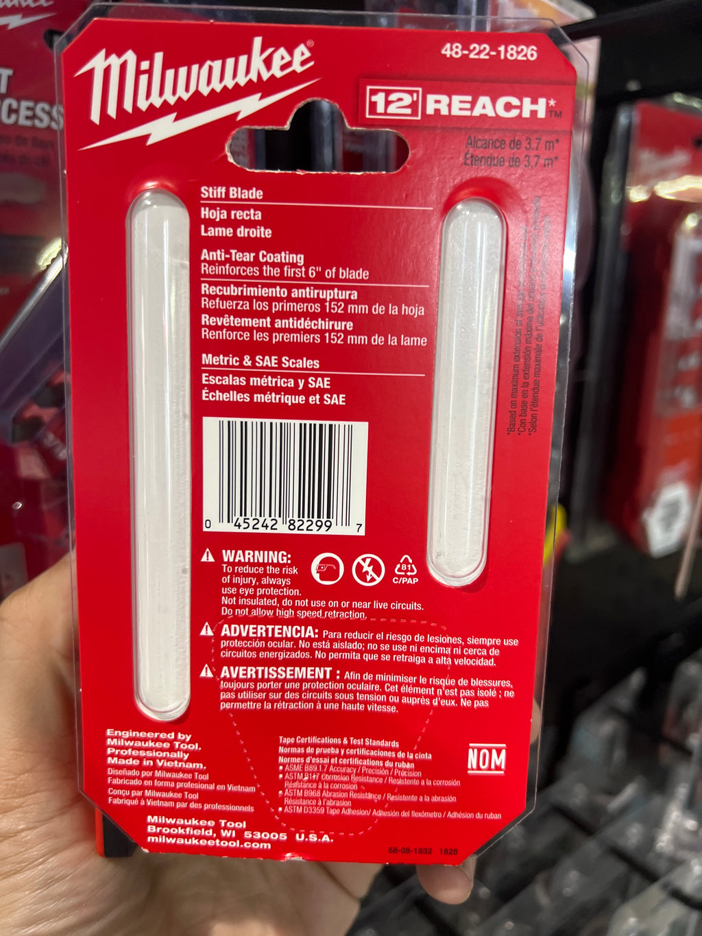 Milwaukee 48-22-1826V Auto-Lock Tape Measure 8m / 26ft