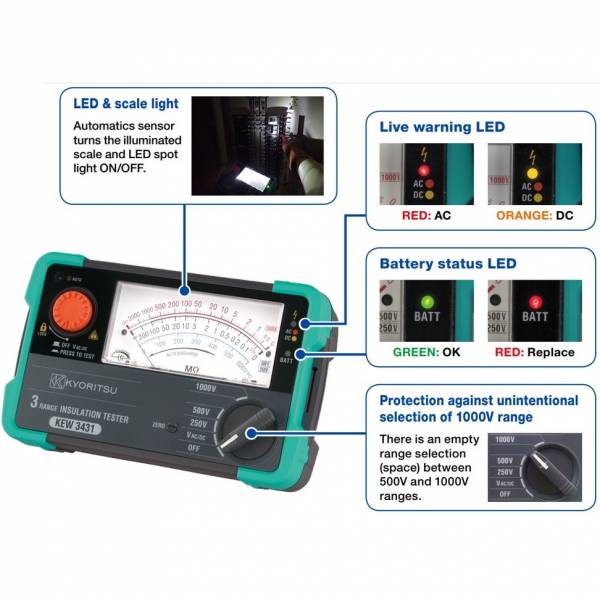 KYORITSU 3431 ANALOGUE INSULATION TESTER