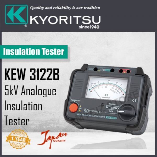 KYORITSU 3122B 5000V ANALOGUE INSULATION TESTER Main image