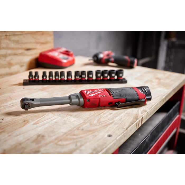 MILWAUKEE M12 FHIR38LR-0 ASIA M12 FUEL™ 3/8" 47Nm Extended Reach High Speed Ratchet (BARE UNIT)