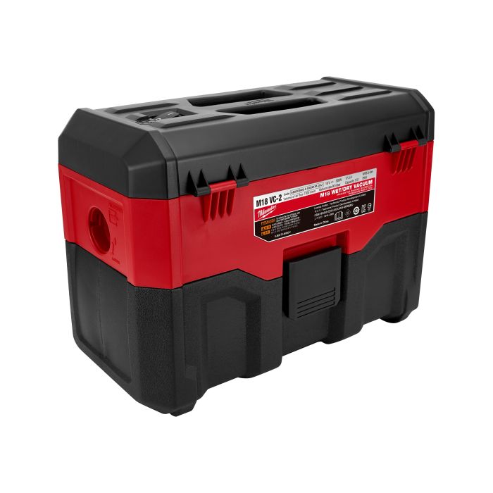 MILWAUKEE M18 VC-2-0 ASIA M18™ Gen II 80mbar, 7.5Lt Wet & Dry Vacuum (BARE UNIT)