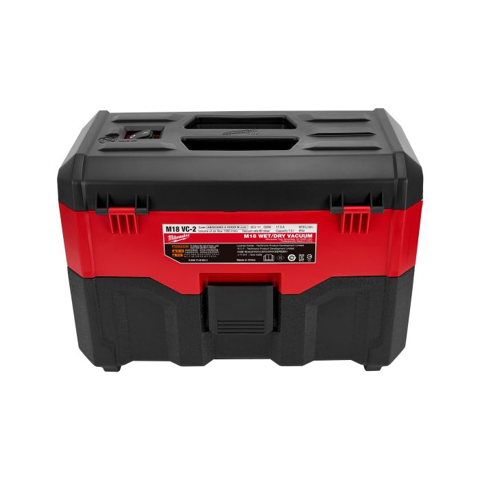 MILWAUKEE M18 VC-2-0 ASIA M18™ Gen II 80mbar, 7.5Lt Wet & Dry Vacuum (BARE UNIT)