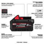 MILWAUKEE M18 FB8 ASIA, M18™ FORGE™ 8.0Ah Battery