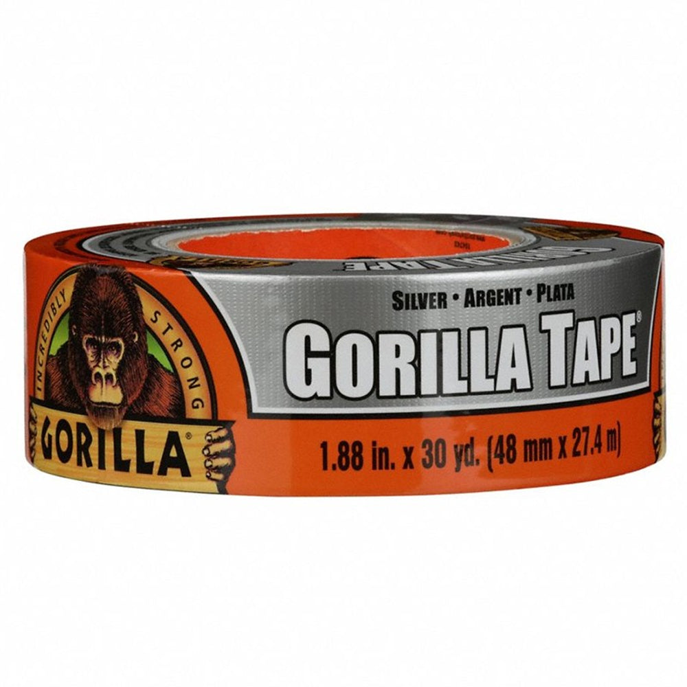 Gorilla Weather Resistant Duct Tape, Silver, 1.88" x 10 / 30 Yards