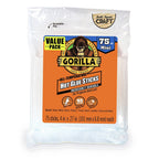 Gorilla Mini Hot Glue Sticks, 4" x 0.27", 30 / 75 Pieces