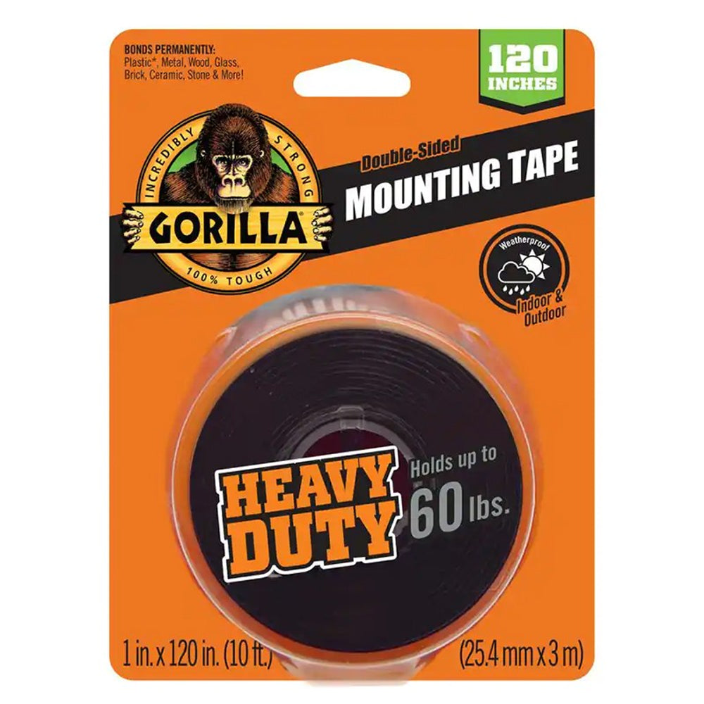 Gorilla Heavy Duty Black Mounting Tape, 1" x 60" / 120" Secondary image