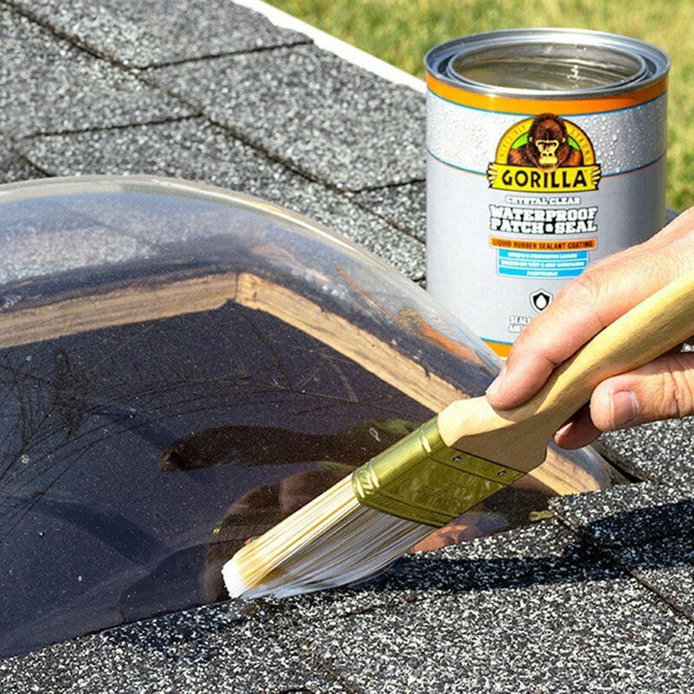 Gorilla Waterproof Patch & Seal Liquid Rubber Sealant Coating, 32oz, Clear / Black / White
