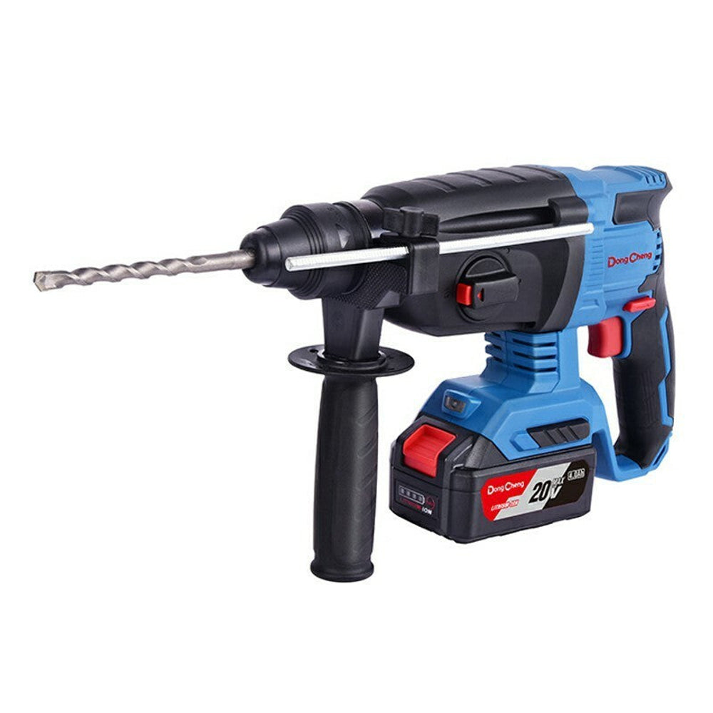 Dongcheng DCZC02-26EM 20V Cordless Rotary Hammer Drill Kit, 2 x 4.0Ah