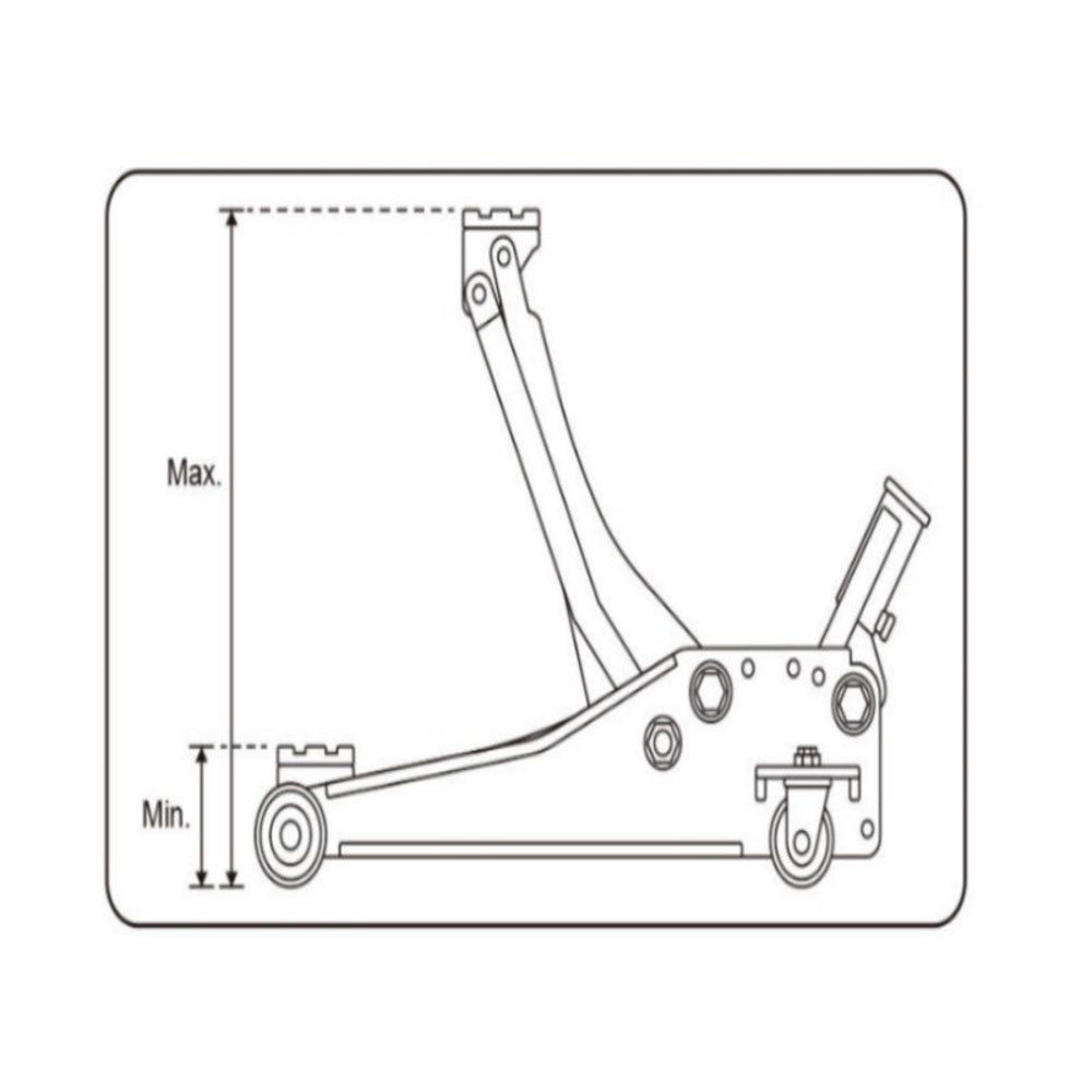 King Tony 9TY133A 2.5 Ton Low Profile Hydraulic Garage Jack