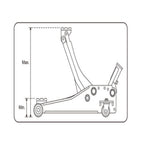 King Tony 9TY133A 2.5 Ton Low Profile Hydraulic Garage Jack