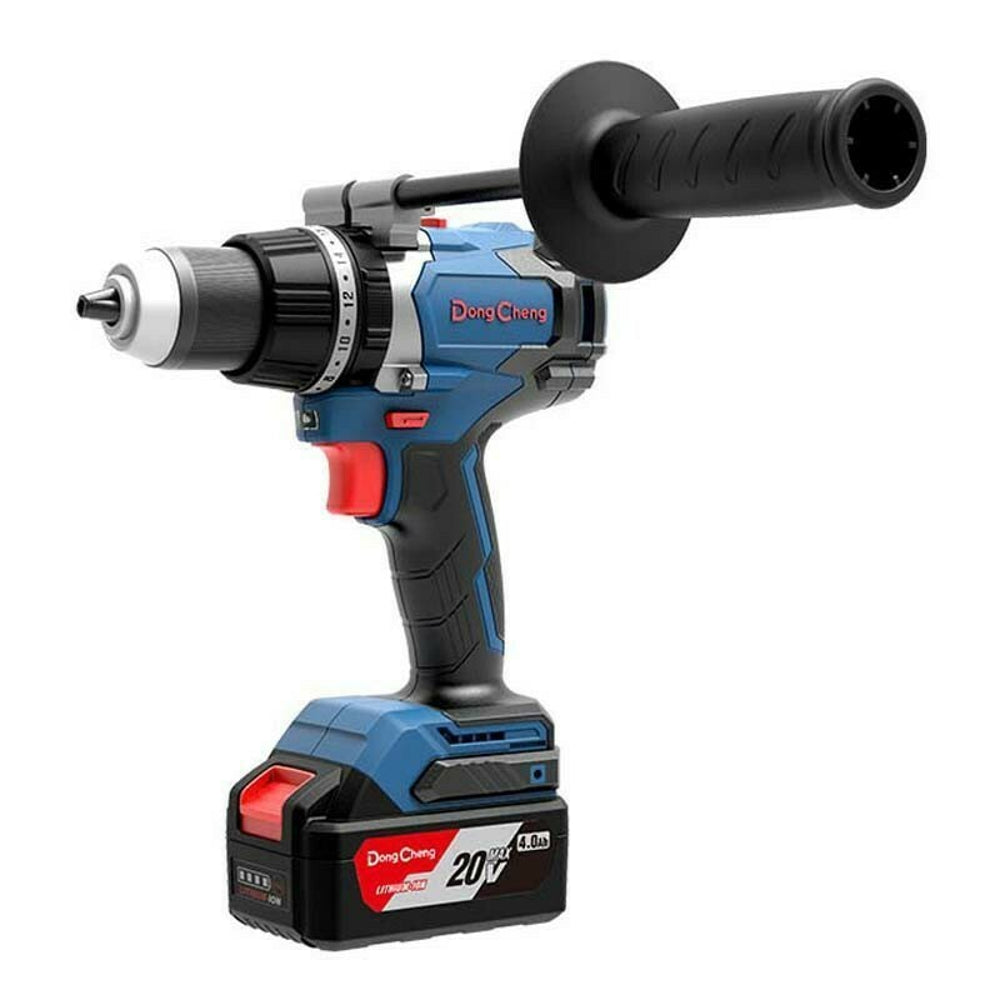 Dongcheng DCJZ03-13EM 20 V Lithium-Ion 120 Nm Cordless Hammer Drill Kit