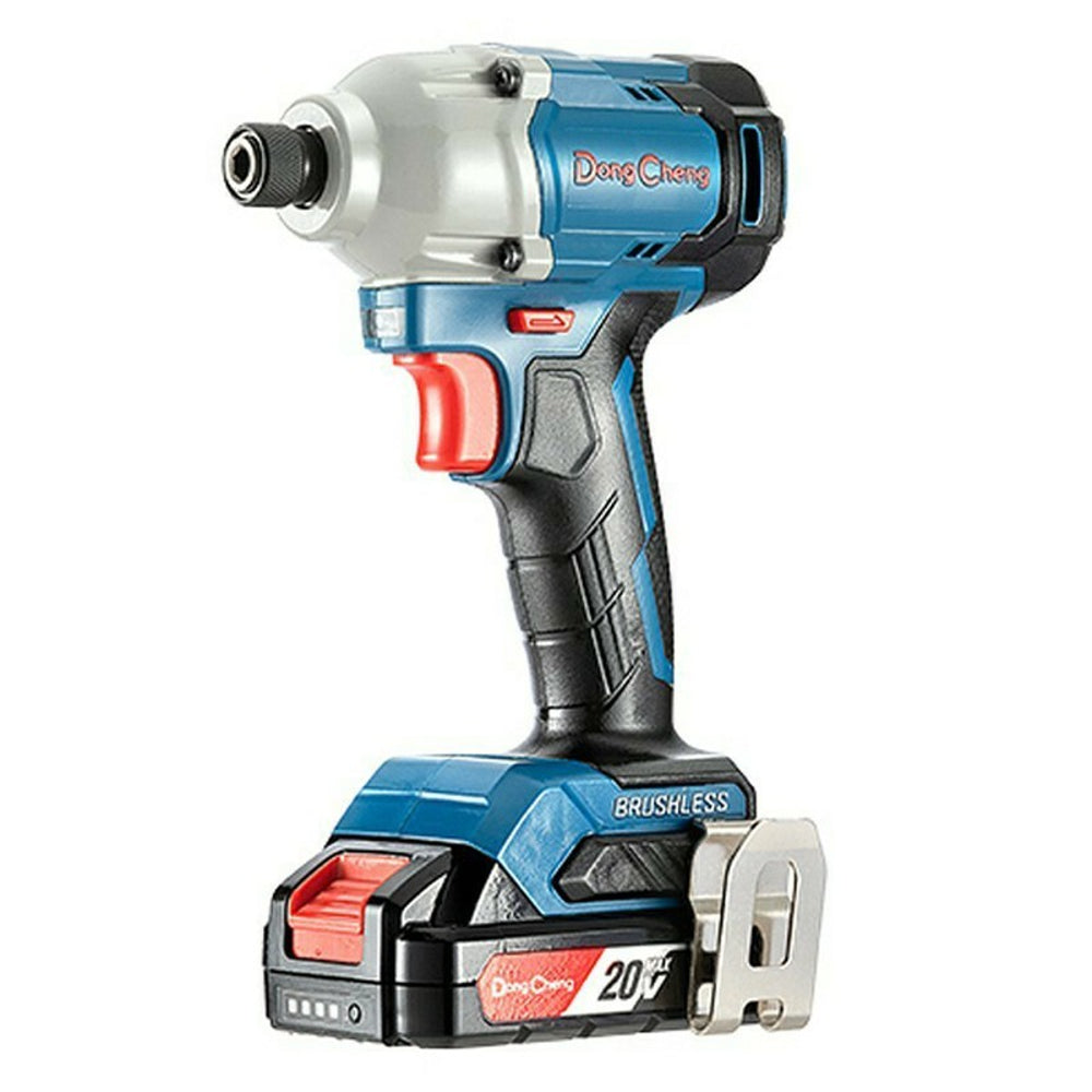 Dongcheng DCPL03-14EM 20V Max Brushless 1/4in Cordless Impact Driver Kit Main image