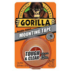 Gorilla Tough & Clear Mounting Tape, 1" x 60" / 150"