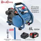 Dongcheng DCQE550/6 20V Cordless Brushless Air Compressor 6L