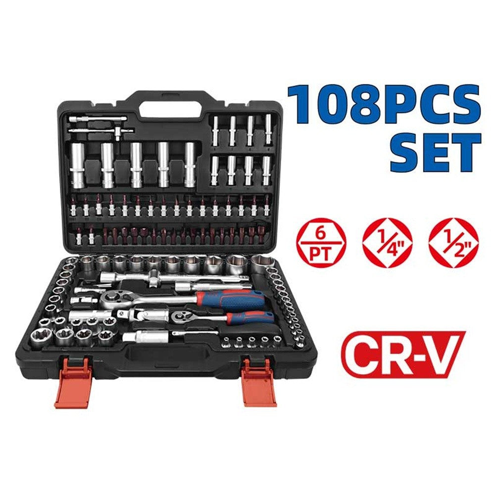 Dongcheng D034302 108 Pieces CR-V Socket Set