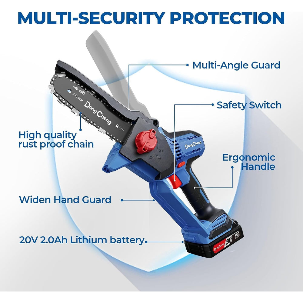 Dongcheng DCCS20061 20V Brushless Mini Cordless Chainsaw