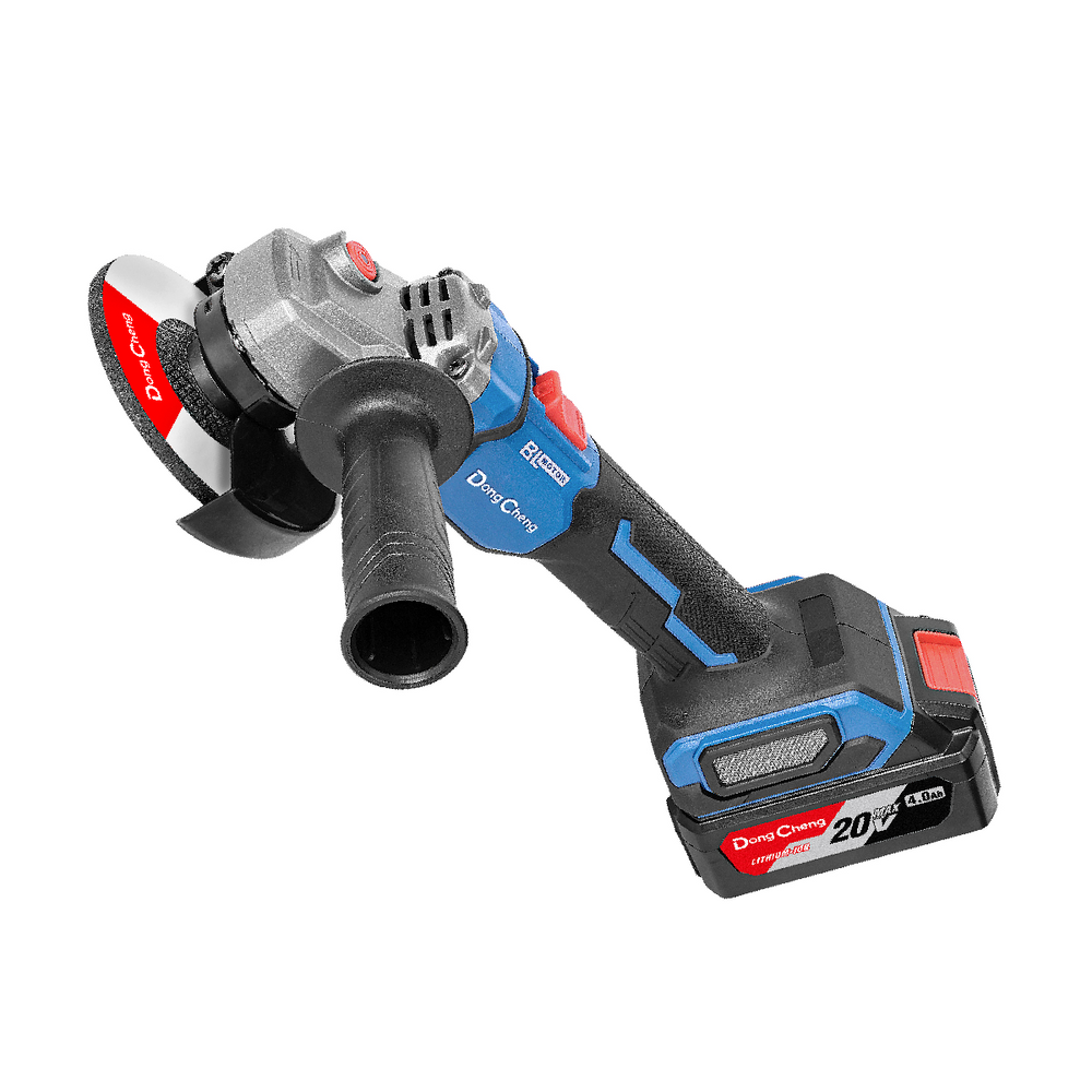 Dongcheng DCSM08-100EM 20V MAX 4-inch Cordless Angle Grinder Kit