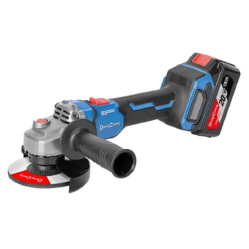 Dongcheng DCSM08-100EM 20V MAX 4-inch Cordless Angle Grinder Kit