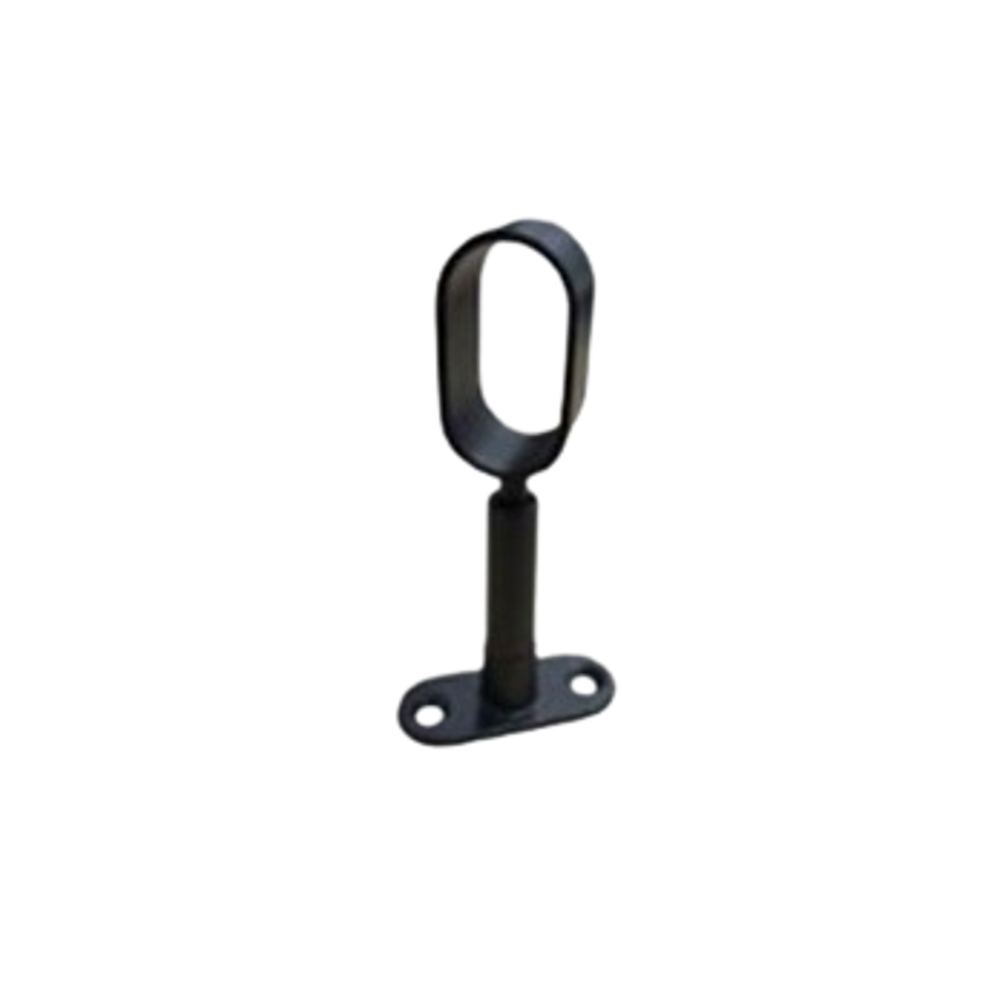 S.H Adjustable Oval Pipe Bracket, Centre - Black Main image