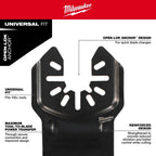 MILWAUKEE 49-25-1571 , Open-Lok™ 35mm Nitrus Carbide Extreme Materials Multi-Tool Blade
