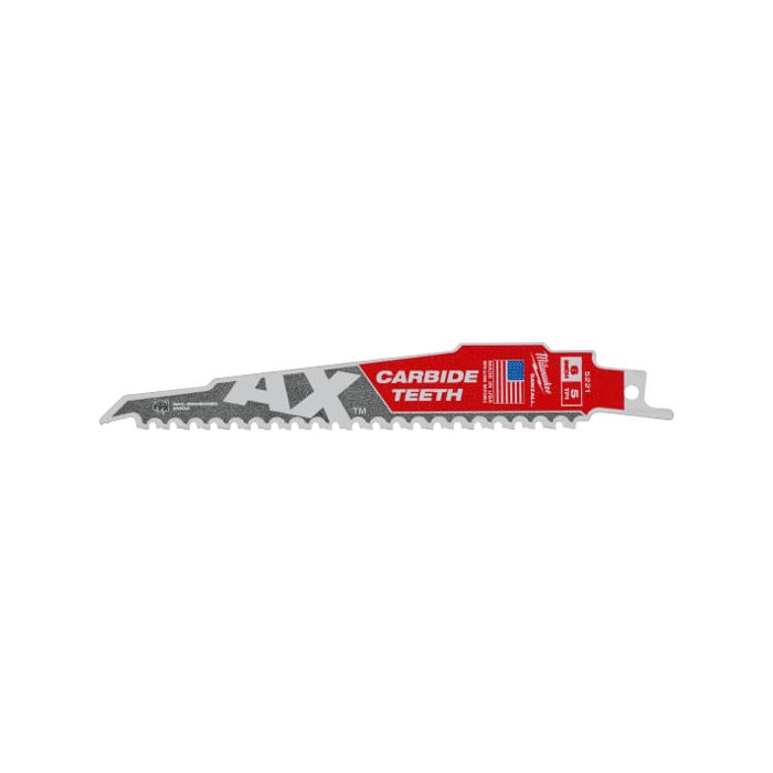 MILWAUKEE 48-00-5226 , 9" (230mm) 5TPI AX with Carbide Teeth Sawzall Blade for Wood with Nails Secondary image