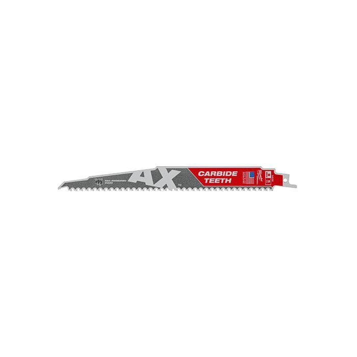 MILWAUKEE 48-00-5226 , 9" (230mm) 5TPI AX with Carbide Teeth Sawzall Blade for Wood with Nails