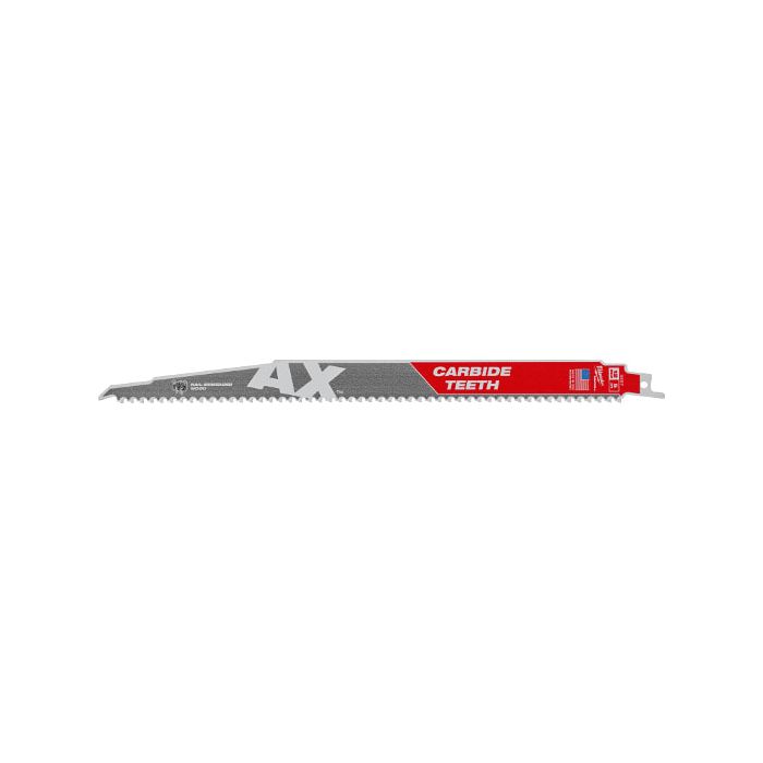 MILWAUKEE 48-00-5226 , 9" (230mm) 5TPI AX with Carbide Teeth Sawzall Blade for Wood with Nails