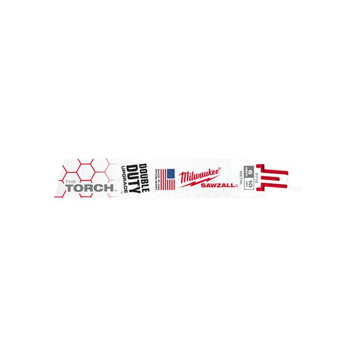 MILWAUKEE 48-00-5787 , 9" (230mm) 14TPI TORCH Bi-Metal Sawzall Blade for Medium Metal (5pcs)