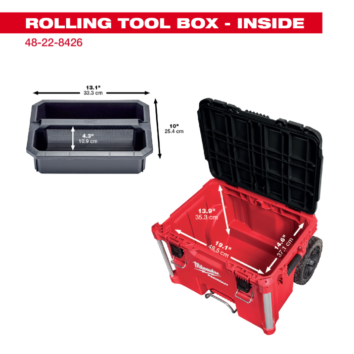 MILWAUKEE 48-22-8426 , PACKOUT™ Rolling Tool Box