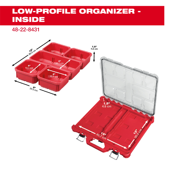 MILWAUKEE 48-22-8431 , PACKOUT™ Low Profile Organiser