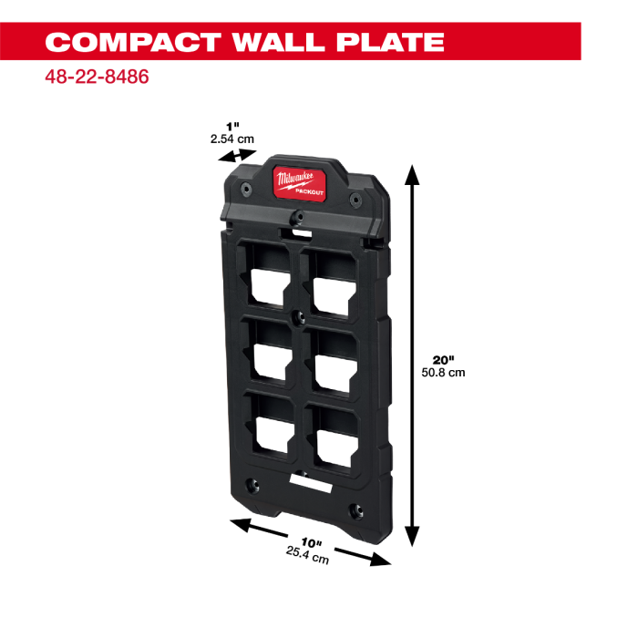 MILWAUKEE 48-22-8486 , PACKOUT™ Compact Wall Plate