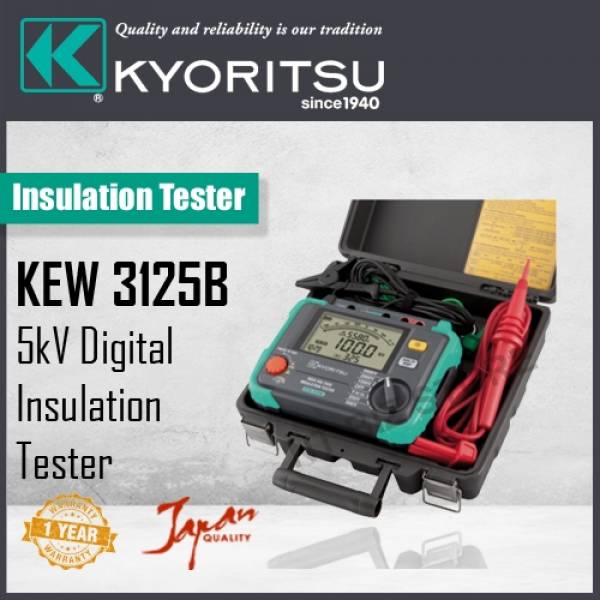 KYORITSU 3125B 5000V DIGITAL INSULATION TESTER Main image